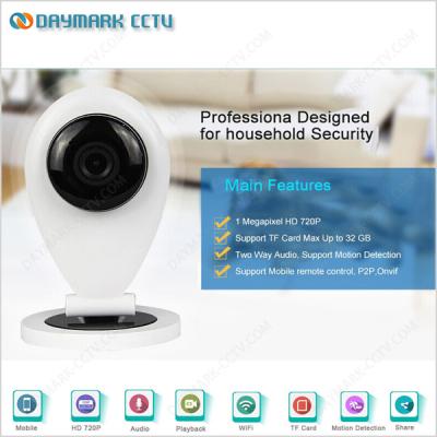 China Hot P2P home security mini wireless wifi ip camera 720p for sale