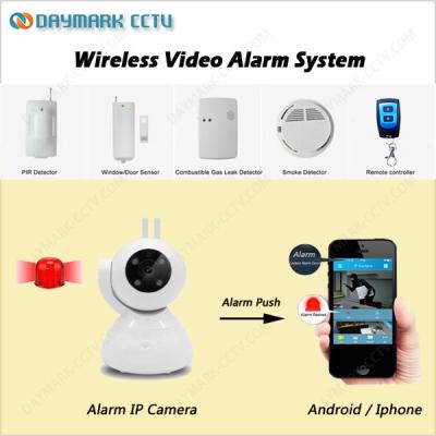 China Working with RF433 alarm sensors Yoosee app WiFi alarm home camera security system for sale