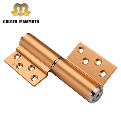 China Modern Easy To Install Space Aluminum Hydraulic Hinges With Narrower Buffer Functions Slient Soft M-Type Hinge For Bathroom Door for sale