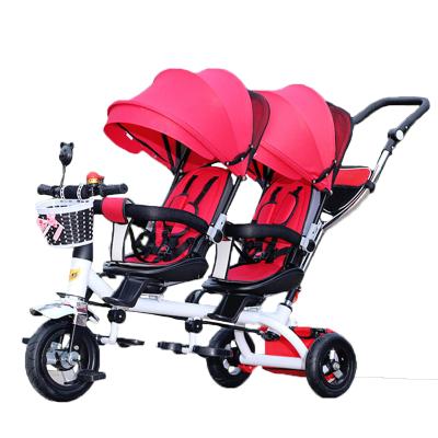 China Ride On Toy China Factory Baby Twin Tricycle Baby Tricycle Wholesale/Children Seat Double/Two Seat for sale