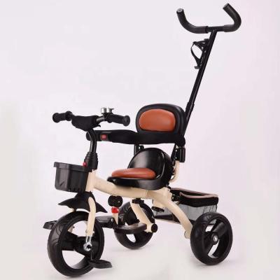 China new en71 eco-friendly material type baby tricycle 4 in 1 baby tricycle with parent handle / easy rider baby stroller tricycle for sale