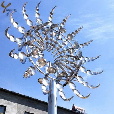 China Europe Stainless Steel Kinetic Garden Wind Spinner Sculpture for sale