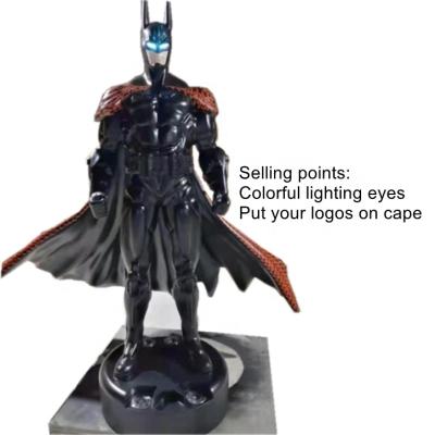 China Design Plastic Resin Hero Cartoon Supply Bat Man Fiberglass Life Size Sculpture for sale