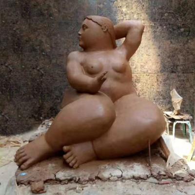 China Fernando Botero Famous Statue Fat Western Outdoor Woman Garden Large Size Bronze Sculpture for sale