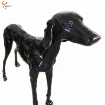 China Life Size Western Cheap Bronze Greyhound Dog Statue With Mold In Stock for sale