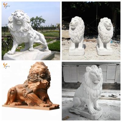 China Modern Chinese Stone Lion Statue Dog Foo Promotional Sculpture for sale