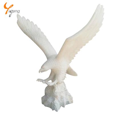 China Large western marble carving statues eagle animal statues for sale for sale