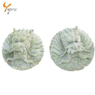 China Western Marble Animal Head Sculpture Chinese Dragon Statue for sale