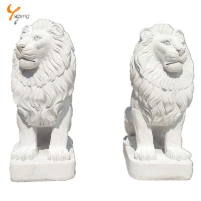 China Western China marble carving large lion stone statue for sale