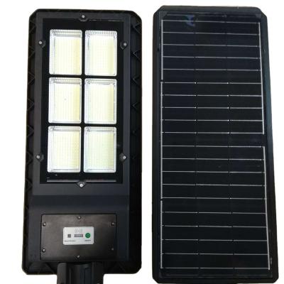 China New ROUTE Ip65 Solar Street Light 100W Shine Motion Sensor Smd ABS All In One Solar Led Street Light for sale