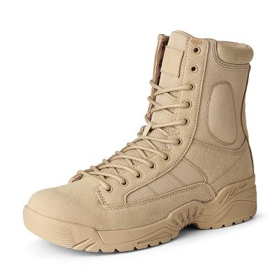 China Sand Color Combat Boot Rubber Sole Combat Boot Desert Shoes Men Leather Boots Combat Te koop