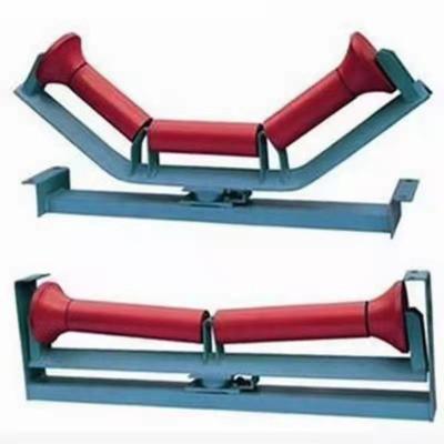 China Manufacturing Plant Rubber Conveyor Belt Roller Carrying Idler Return Flat Roller Steel/Plastic/HDPE mining Idler Roller Belt Idler Conveyor Roller for sale