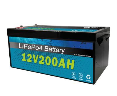 China BOATS Customized LiFePo4 Batteries 12V 200ah Lithium Battery For Solar Storage System RV Solar Battery for sale