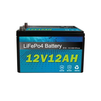 China Small Home Appliances Lithium Iron Battery 12v12ah Customized LiFePo4 Battery Pack Room Base Station Fire Backup Battery for sale