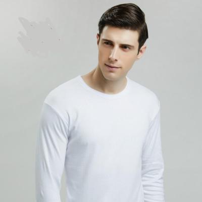 China Antibacterial Antibacterial Men's Thermal Underwear Top Sheer Base Layer Long Sleeve Striped Shirts for sale