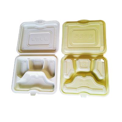 China Widely Used Food Packaging PP Material 4 Compartment Lunch Fast Food Canned Storage Meal Prep Container for sale