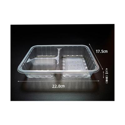 China Food Packaging Good Quality Fast Food Plastic Container Regular Three Four Compartment Fast Food Box for sale