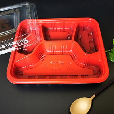 China Widely Used Plastic Food Packaging PP Packing Boxes Fast Food Catering Lunch Box for sale