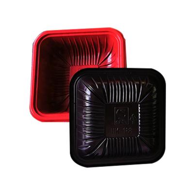 China New traditional style environmental protection picnic fruit box plastic box disposable square lunch box for sale