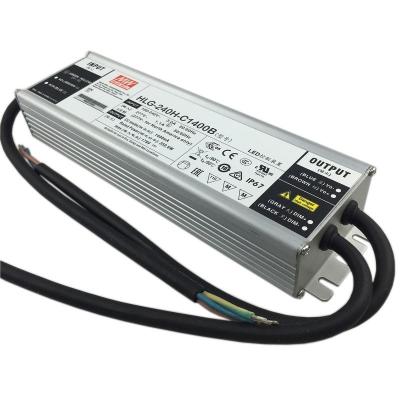 China Brand new original MEAN-WELL HLG-240H-C1400B electronic equipment AC-DC LED 240W 1400mA 89 to 179V power supply input HLG-240H series in stock for sale