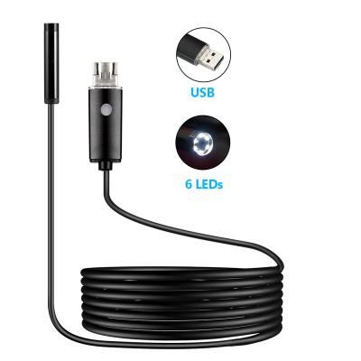 China 7mm Lens Camera Endoscope HD 1200P IP68 Tube Mirco USB Hard Flexible Type-C Borescope Video Inspection For Android Borescope Y0021D5 for sale