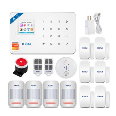 China KERUI W18 WIFI GSM Burglar Security Alarm System Smoke Detector SMS APP Remote Control With 10 PIR Motion Detector And 12 Door Sensor for sale