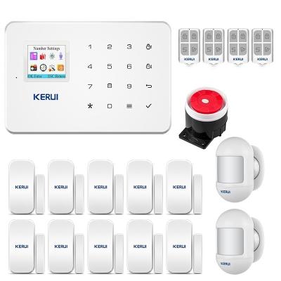 China GSM Home Burglar Alarm System Motion Sensor KERUI G18 Alarm Systems Security Home IOS APP Alarm System Smart House Kit G18W0454 for sale