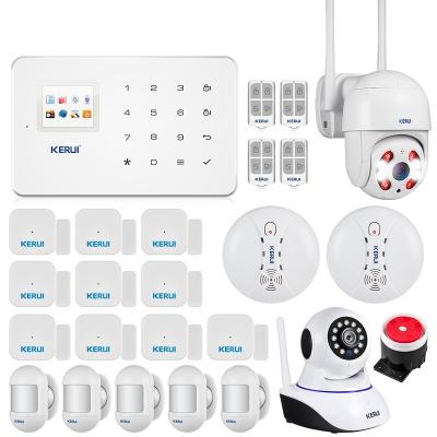 China WIFI Remote Control Outdoor Camera Smoke Detector Alarm System KERUI G18 Security Camera Motion Sensor Alarm Systems Indoor Home for sale