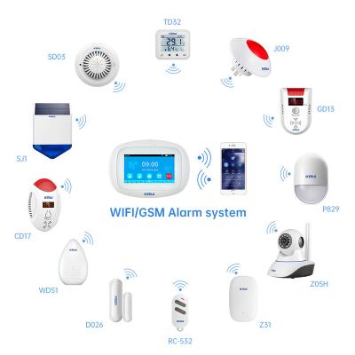 China Kerui K52 ALARM SYSTEM SUPPORT SMOKE SENSOR DOOR SENSOR INTELLIGENT MOTION SENSOR K52W0009 for sale