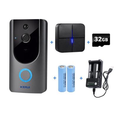 China Built-in Camera Kerui Phone Connected House Video Doorbell with Cloud Storage and 32G Card for sale