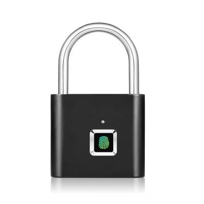 China Wholesale Good Price Kerui Waterproof Portable Zinc Alloy USB Charging Zinc Alloy Metal Smart Fingerprint 0.1 Second Lock Padlock for sale