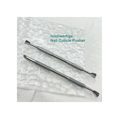 China Personal Care Beauty Tools Factory Direct Custom Logo Cuticle Pusher Horseshoe Shape Square Flat Cuticle Pusher for sale