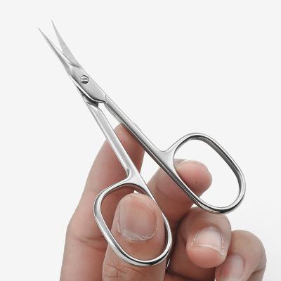 China Personal Care Beauty Tools Curved Blade Slim Scissors Precise Pointed Tip Grooming Scissors Tools Manicure Stainless Steel Cuticle Scissors for sale