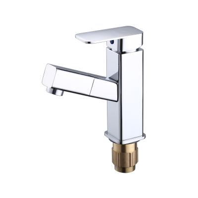 China Thermostatic Brass Flexible Single Handle Basin Bathroom Faucets Bath Mixer Rotating Shower Faucet Customized Copper Water Faucets for sale