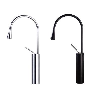 China 2021 Thermostatic Modern Apartment Bath Basin Faucet Single Handle Black Hotel Bath Faucets Bathroom Water Faucets for sale