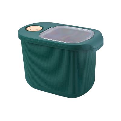 China Wholesale 10kg Freshness Keeping Durable Plastic Rice Bucket Pot Rice Masher Box With Lid for sale