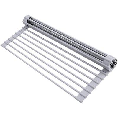 China Viable Over the Sink Universal Rolled Dish Racks, Heat Resistant Anti-Slip Silicone Coated Dish Drainer for Kitchen Countertop for sale