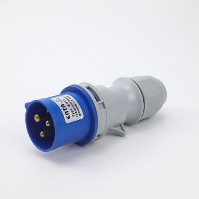 China Industrial IP44 Water Proof CEE Standard New Type 0131 Quick Mounted Industrial Plug 2P+E 3 Pins 16A Electrical Male Plug for sale