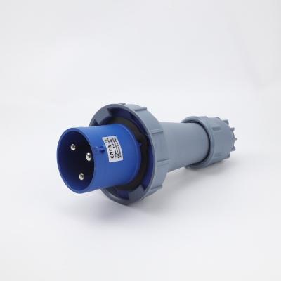 China IP67 Next Generation 63A 125A Screw-In Industrial Plug 2P+E 0332,0432 Male Plug Single Phase 220V for sale