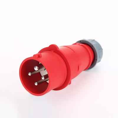 China Factory Sell Industrial Third Generation High End Industrial Plug 3P+E 4 Pins IP44 Male Plug 16A.32A 380V-415V Waterproof Plug for sale