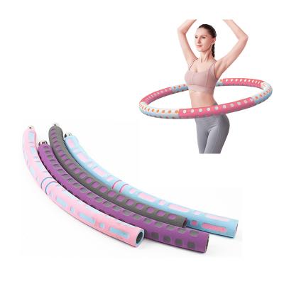 China Waist Shaping Eco-friendly Polynesian Dances Hoop and Hoop Ring with New Design Plastic Tube Detachable Polynesian Dance-Circle Gymnastics Hoop for sale