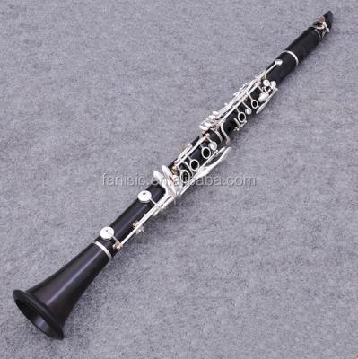 China Ebony Wood Body Ebony Clarinet 17key Silver Plated for sale