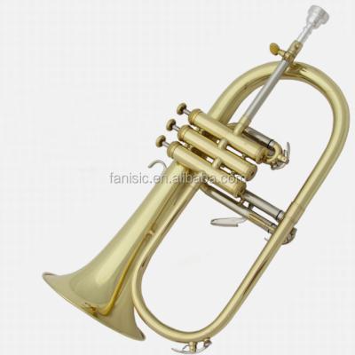 China Gold Lacquer Hot Sale Gold Lacquer Flugelhorn for sale