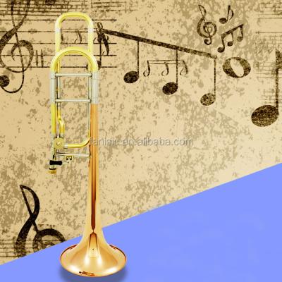 China Gold lacquer Bb key brass instrument tenor trombone for sale for sale