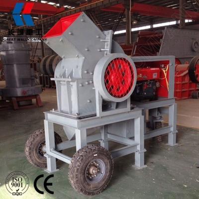 China Metallurgy Diesel Engine Stone Hammer Mill Crusher / Hammer Crushing Machine for sale