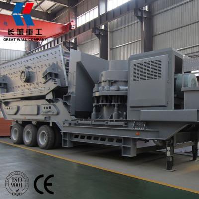 China Construction Mining Waste Mobile Crushing Plant , Mobile Crusher Plant For Recycling Concrete for sale