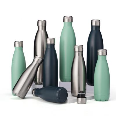 China 500ml Double Wall Vacuum Flask PORTABLE Stainless Steel Cola Shaped Water Bottles Sports for sale