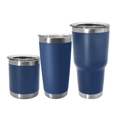 China Durable 20oz Double Wall Stainless Steel Vacuum Insulated Tumbler With Slide Lid for sale