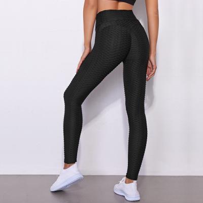 China Breathable High Elastic Running Fitness Cross Hip Pineapple Waist Yoga Leggings Women Black for sale