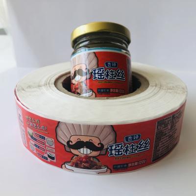 China Waterproof Oil Proof Printing Food Label Sticker Printing Food Packaging Stickers for sale